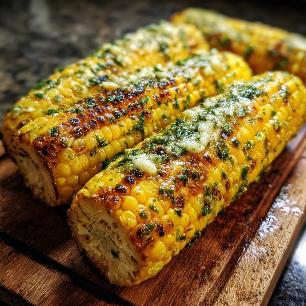 Gegrillte Maiskolben Mit Kräuterbutter