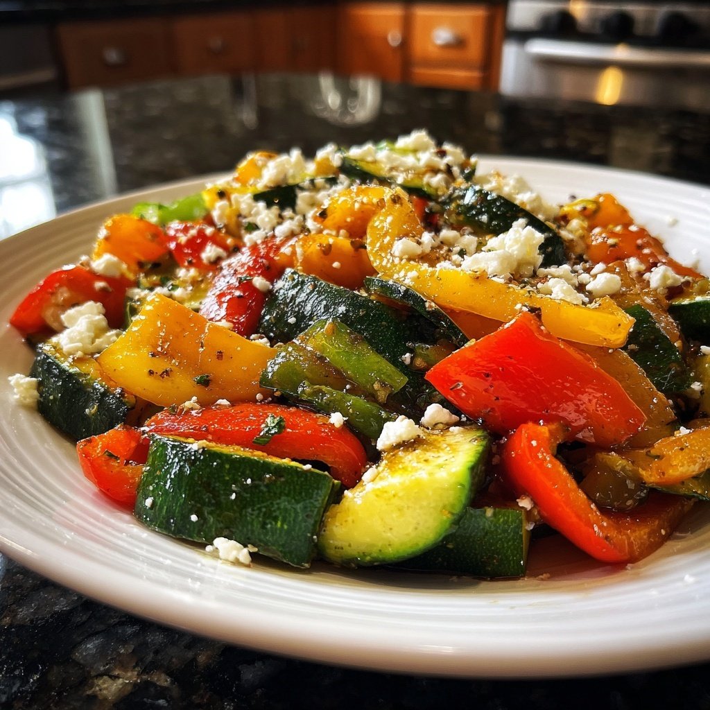 Gesund & Leicht Mediterrane Gemüsepfanne mit Feta
