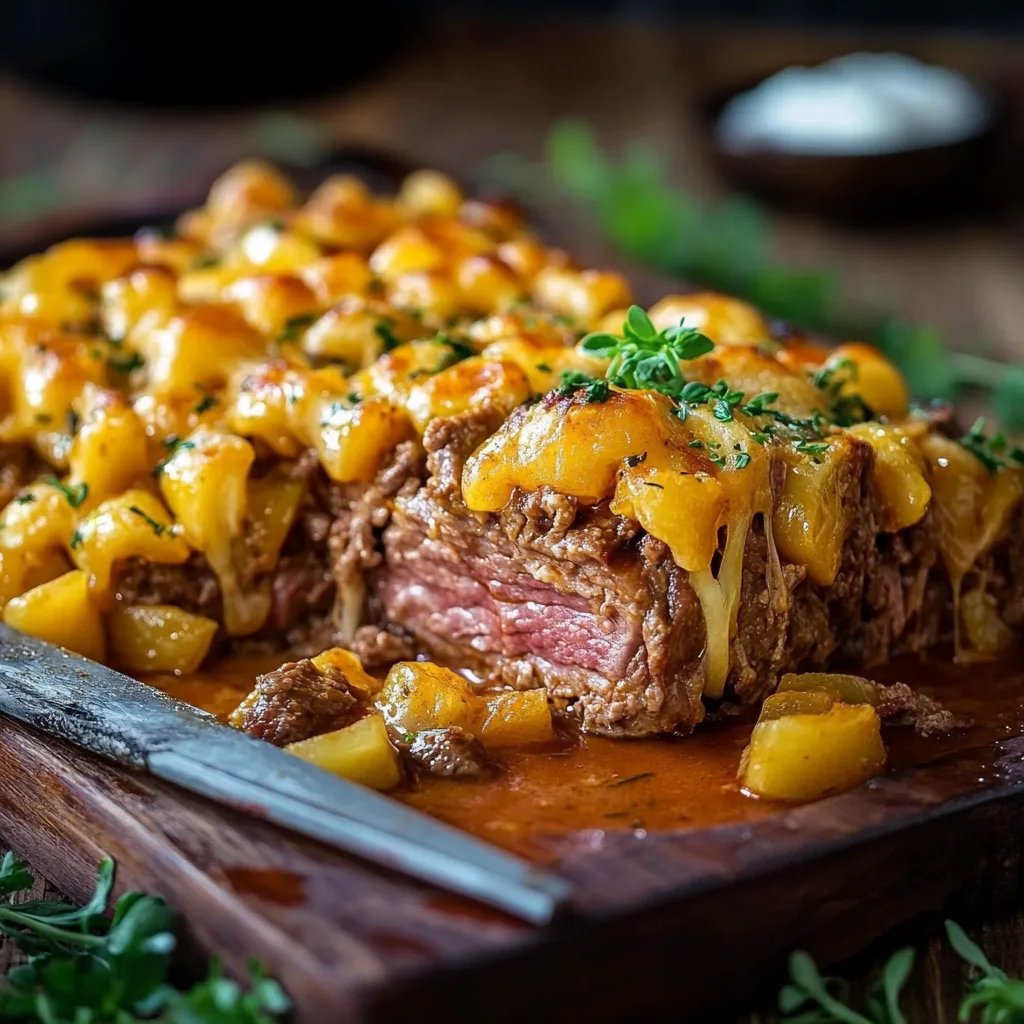 Saftiger Hackfleisch Nudelauflauf