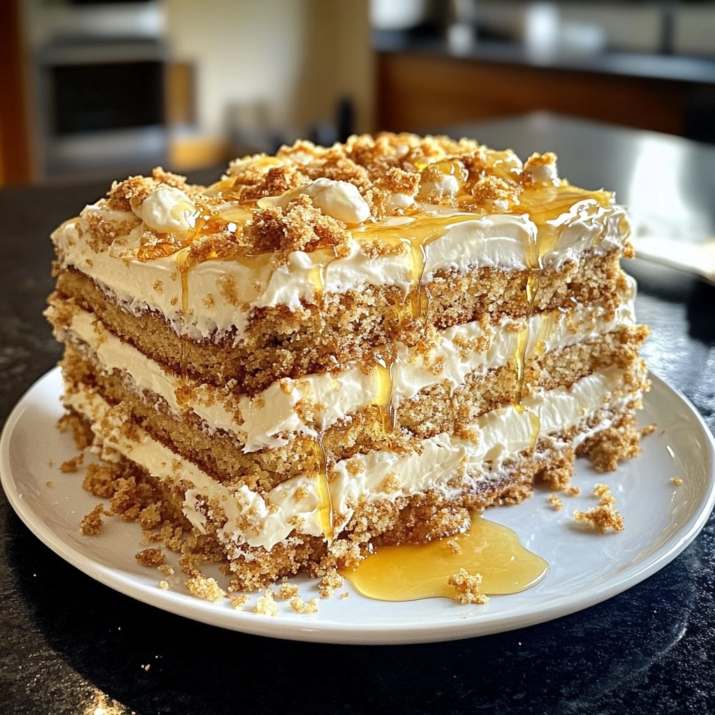 Honigtorte mit Milchmädchencreme