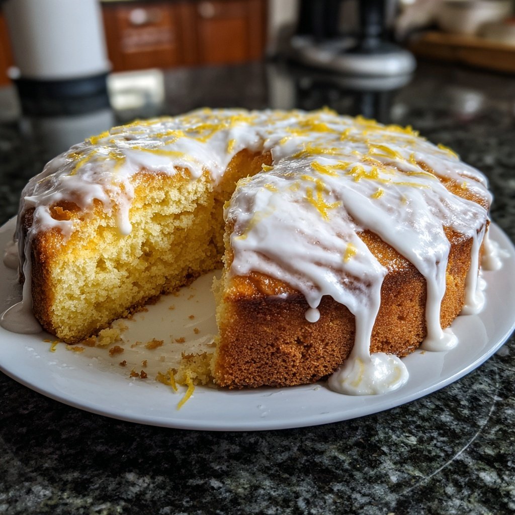Zitronenkuchen mit Frischkäsefüllung