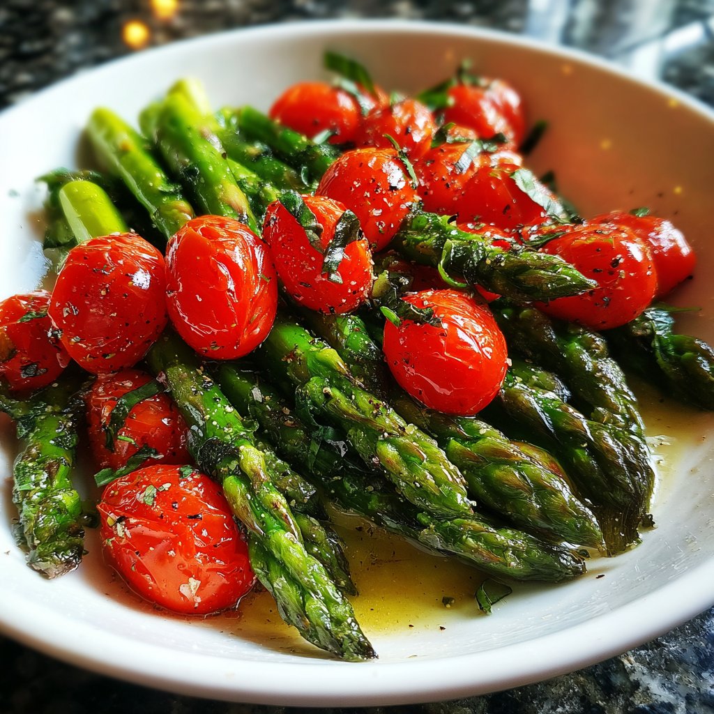 Grüner Spargel Mit Tomaten