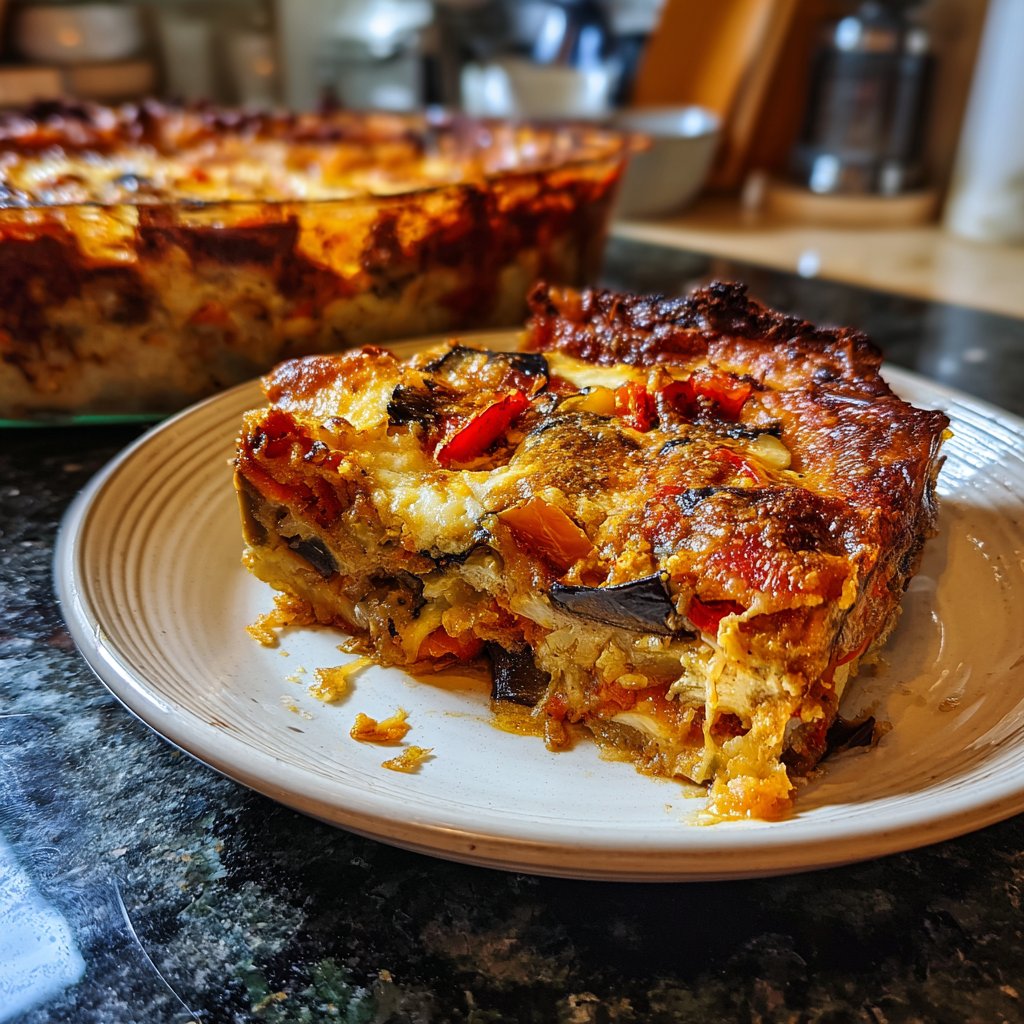 Auberginenauflauf mit Gemüse