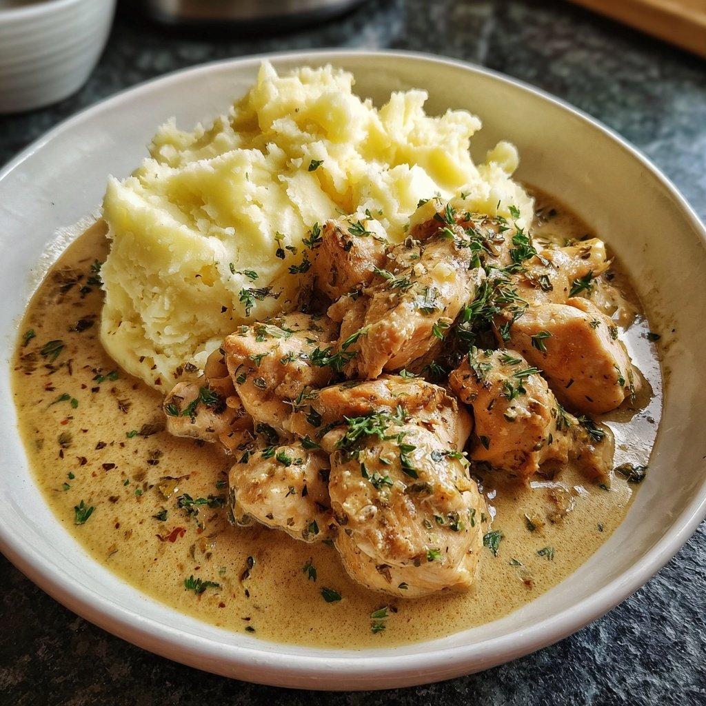 Hausmannskost Cremiges Hähnchen mit Kartoffelpüree