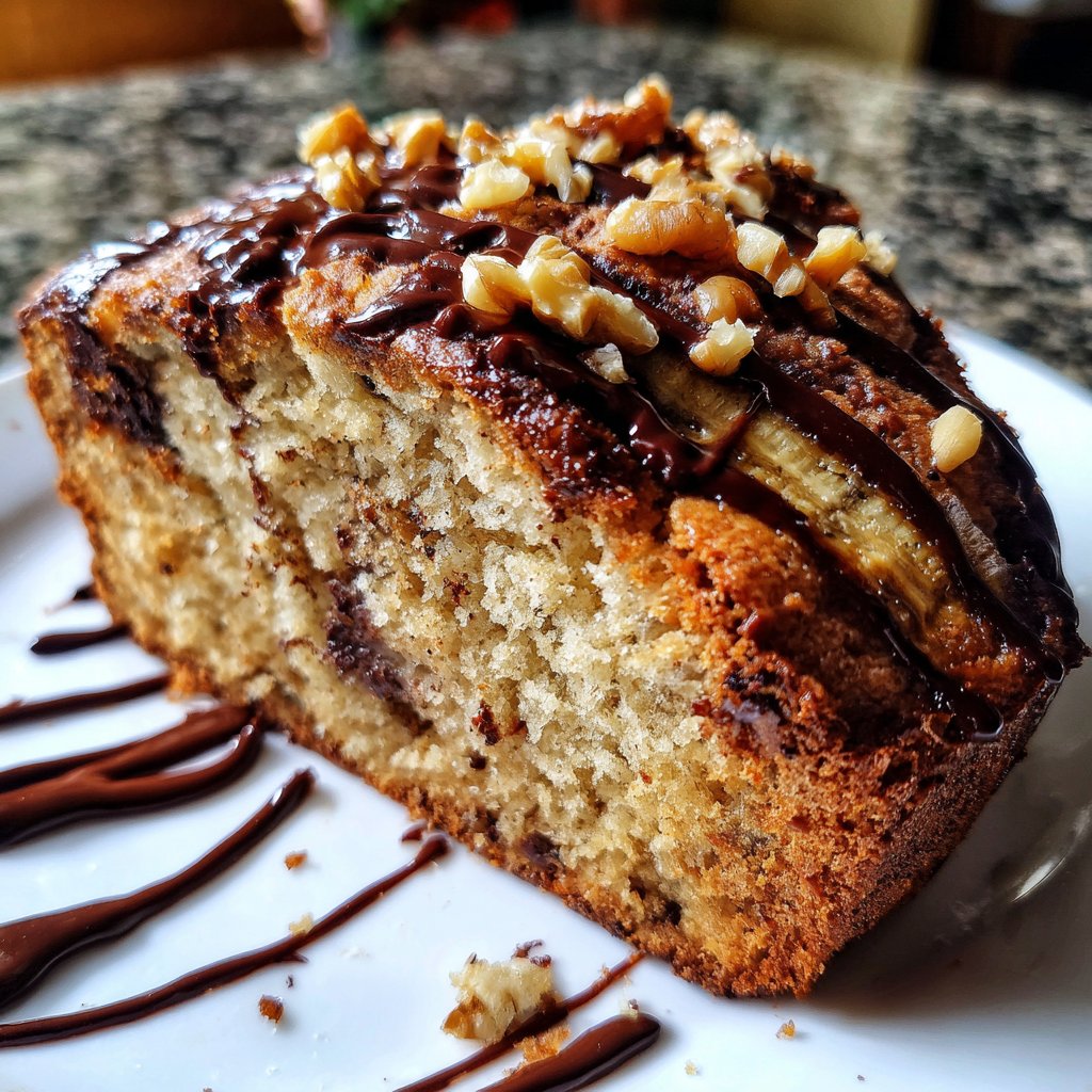 Bananenbrot mit Schokolade